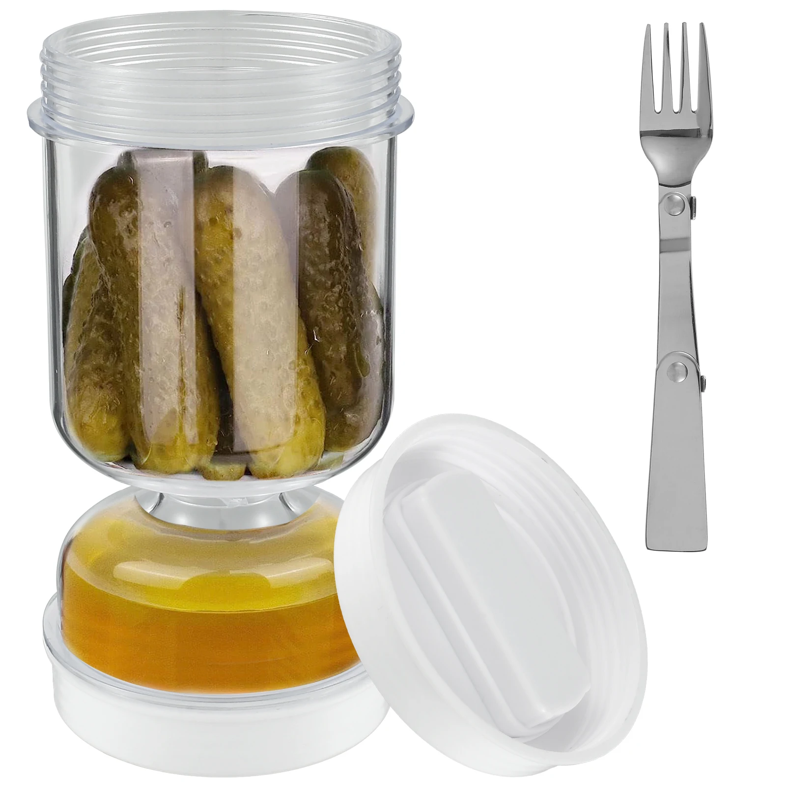 Food Storage With Dividers - جرة المخللات مع الشوك موزع جاف