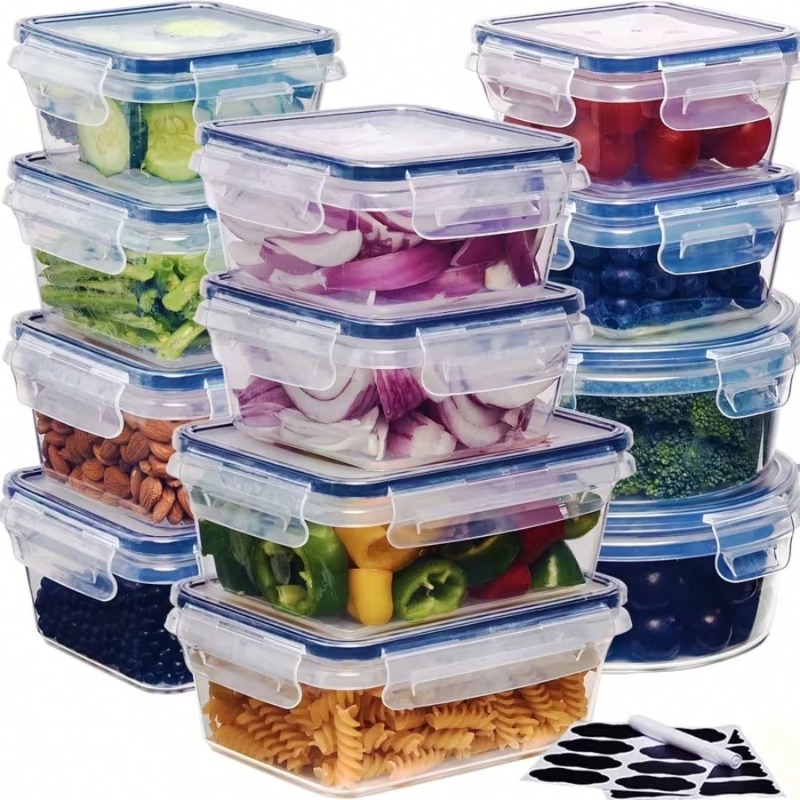 مجموعة من 12 علبة لتخزين الطعا - مراجعة Food Storage Labels وسعره
