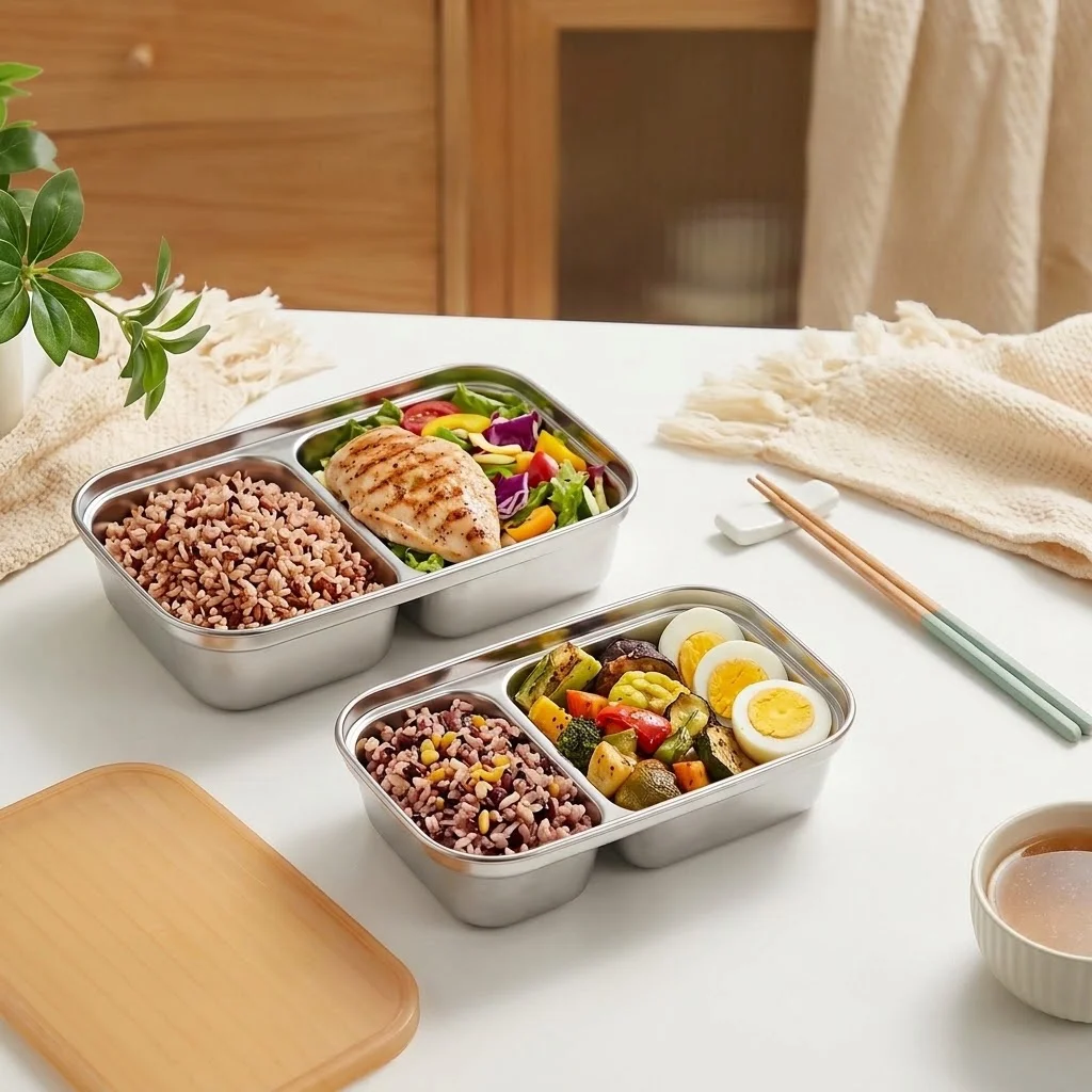 علبة طعام من الفولاذ المقاوم ل - مراجعة Food Storage With Dividers وسعره